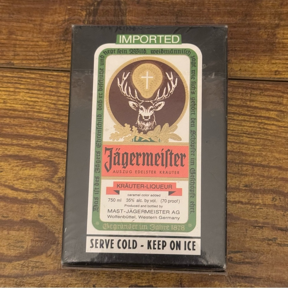 Vintage Jagermeister Playing Cards Sealed Deck Bar Advertising West Germany